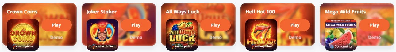 Vulkan Casino TOP Spiele