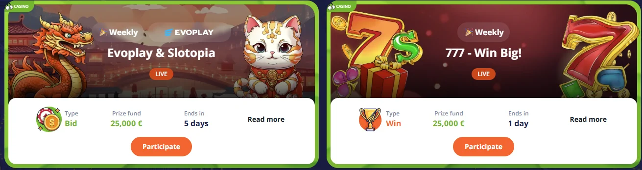 Vulkan Casino Live Turniere